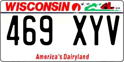 WI license plate 469XYV