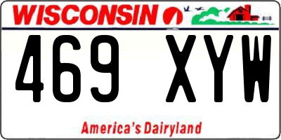 WI license plate 469XYW