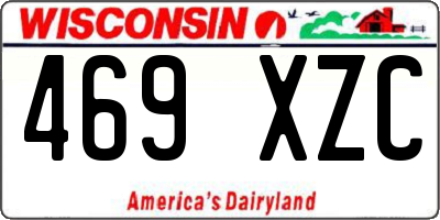 WI license plate 469XZC