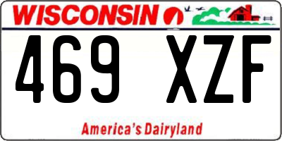 WI license plate 469XZF