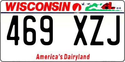 WI license plate 469XZJ