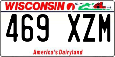 WI license plate 469XZM