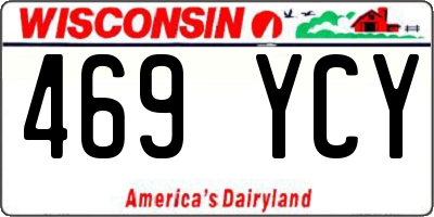 WI license plate 469YCY