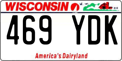 WI license plate 469YDK