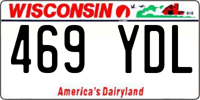 WI license plate 469YDL