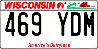 WI license plate 469YDM