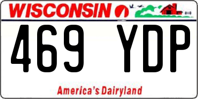 WI license plate 469YDP