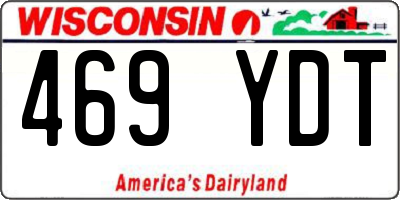 WI license plate 469YDT