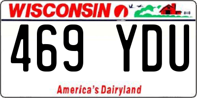 WI license plate 469YDU