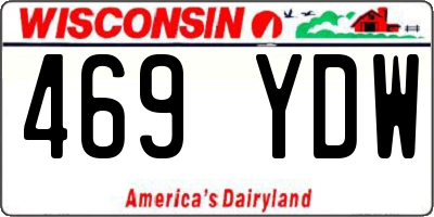 WI license plate 469YDW