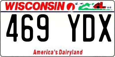 WI license plate 469YDX