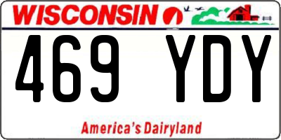 WI license plate 469YDY