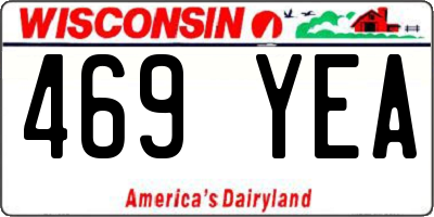 WI license plate 469YEA
