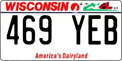 WI license plate 469YEB