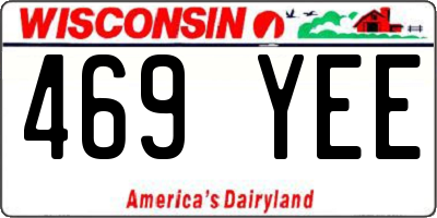 WI license plate 469YEE