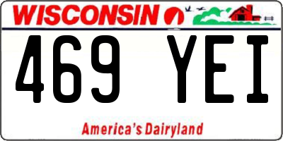 WI license plate 469YEI