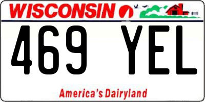 WI license plate 469YEL