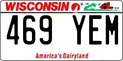 WI license plate 469YEM