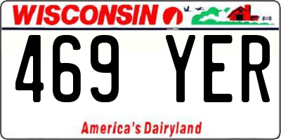 WI license plate 469YER