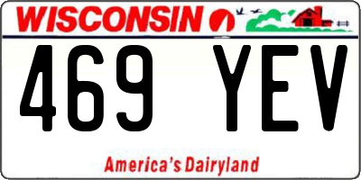 WI license plate 469YEV