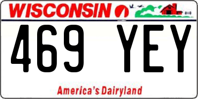 WI license plate 469YEY