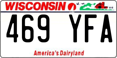 WI license plate 469YFA