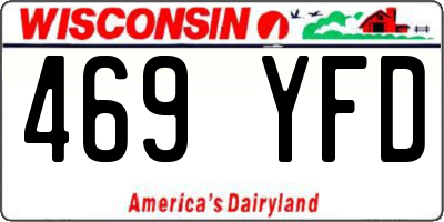 WI license plate 469YFD
