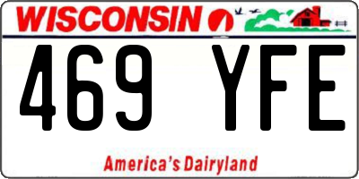 WI license plate 469YFE