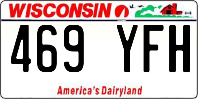 WI license plate 469YFH