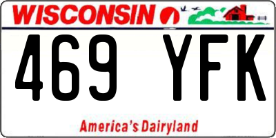 WI license plate 469YFK