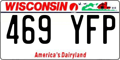 WI license plate 469YFP