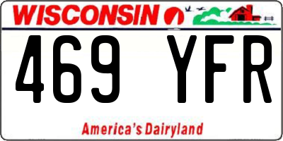 WI license plate 469YFR