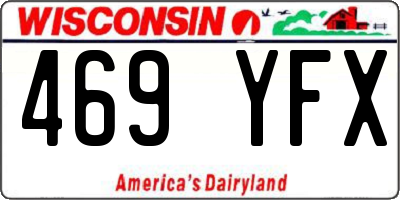 WI license plate 469YFX