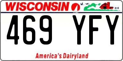 WI license plate 469YFY