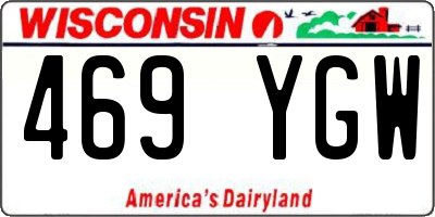 WI license plate 469YGW