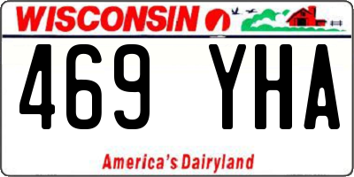 WI license plate 469YHA