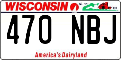 WI license plate 470NBJ