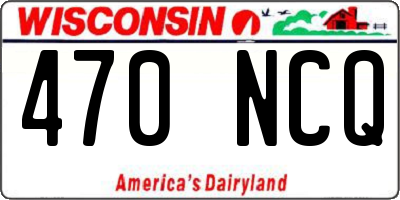 WI license plate 470NCQ