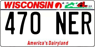 WI license plate 470NER