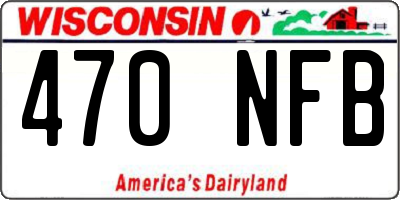WI license plate 470NFB