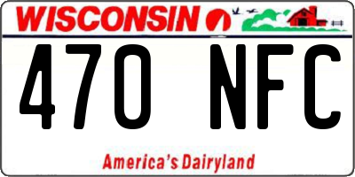 WI license plate 470NFC