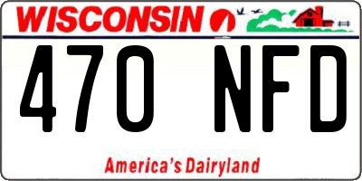 WI license plate 470NFD