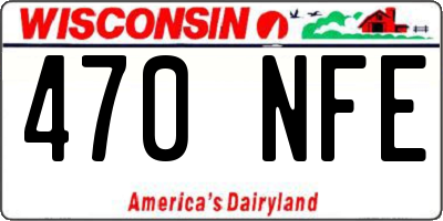 WI license plate 470NFE