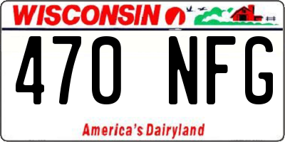 WI license plate 470NFG