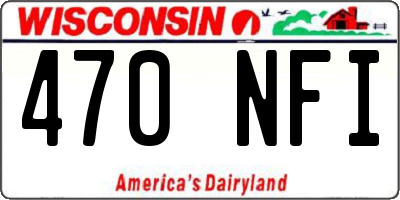 WI license plate 470NFI