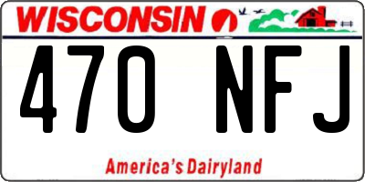 WI license plate 470NFJ
