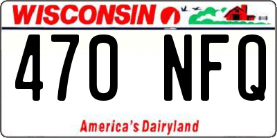 WI license plate 470NFQ