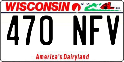 WI license plate 470NFV