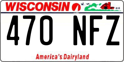 WI license plate 470NFZ