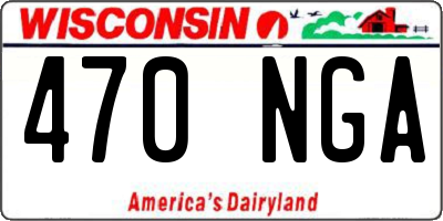 WI license plate 470NGA